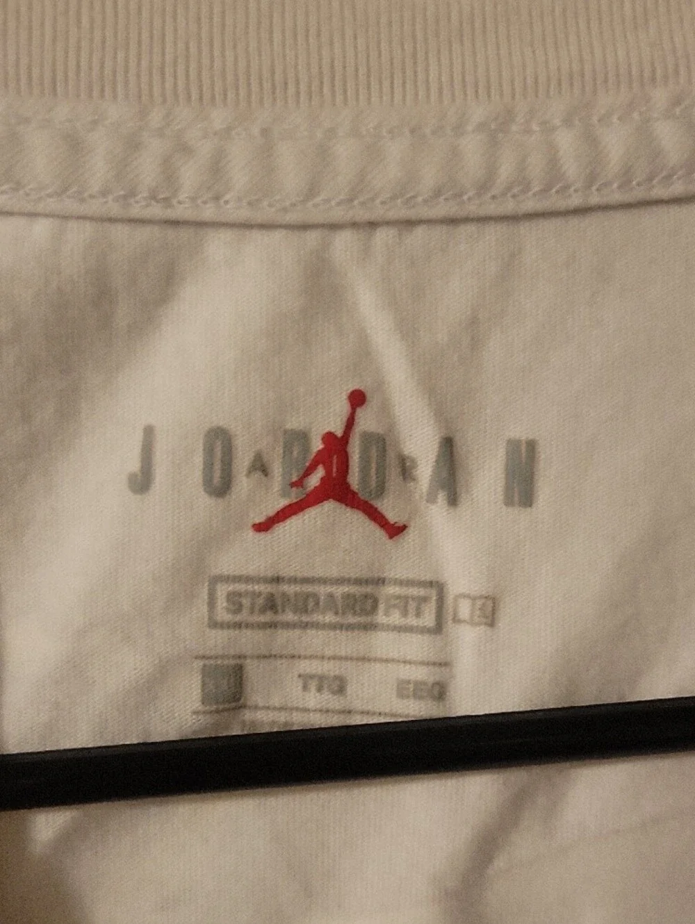 Jordan White Crew Neck Tee with Yellow Logo Patch